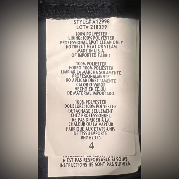 Besty & Adam Dress size 4 Full Length Ink/Navy Blue w/subtle gold accent. - Picture 11 of 11